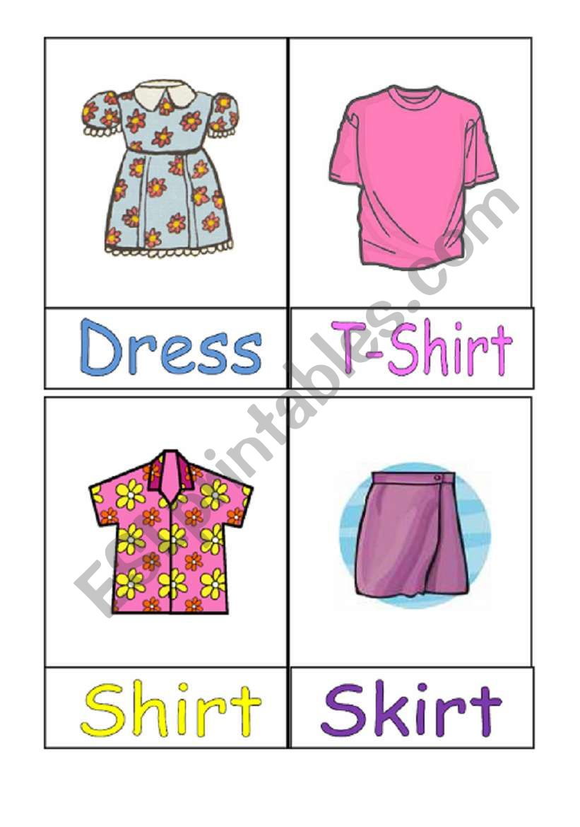 Clothes Fashcards worksheet