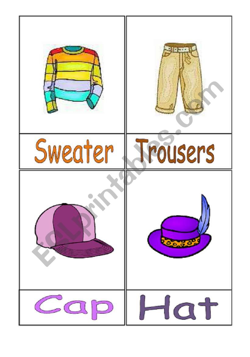 Clothes Flashcards 2 worksheet