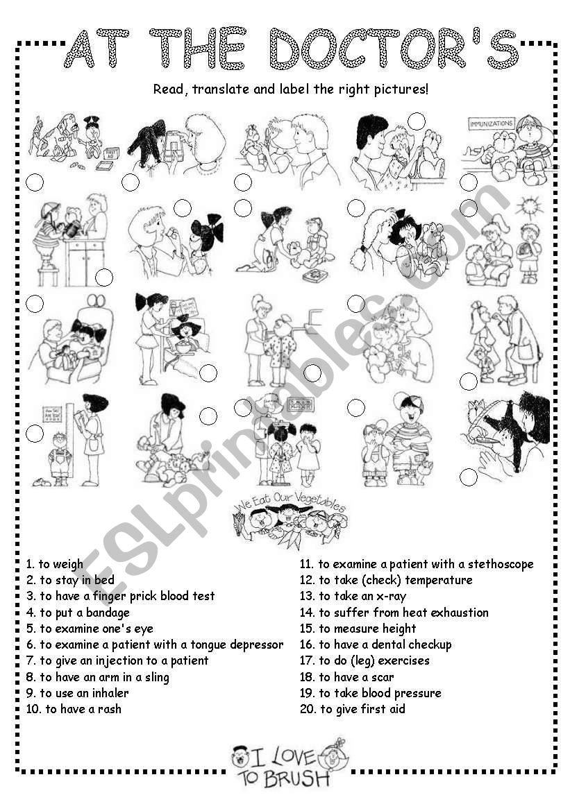 At the doctorÂ´s worksheet