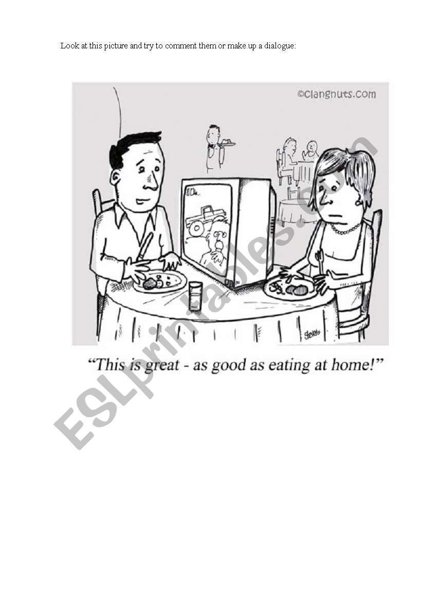 eating out worksheet