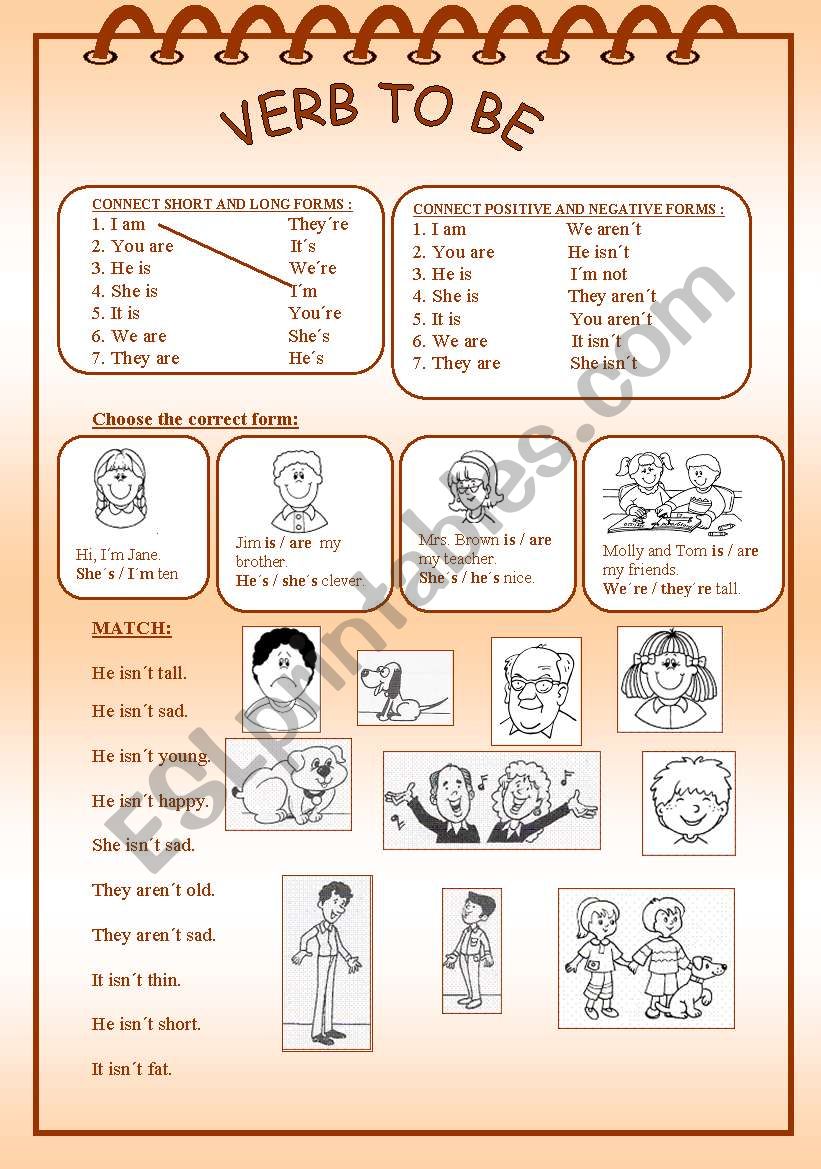 VERB TO BE worksheet