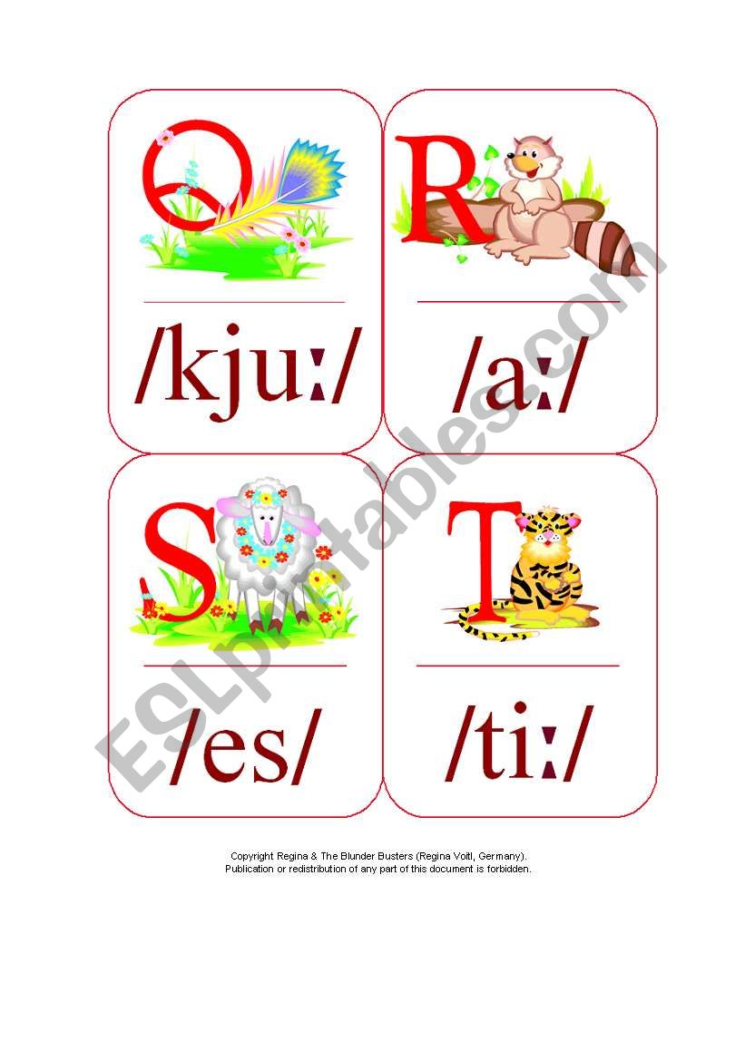 My Phonetic Animal Alphabet Flash cards 3/7