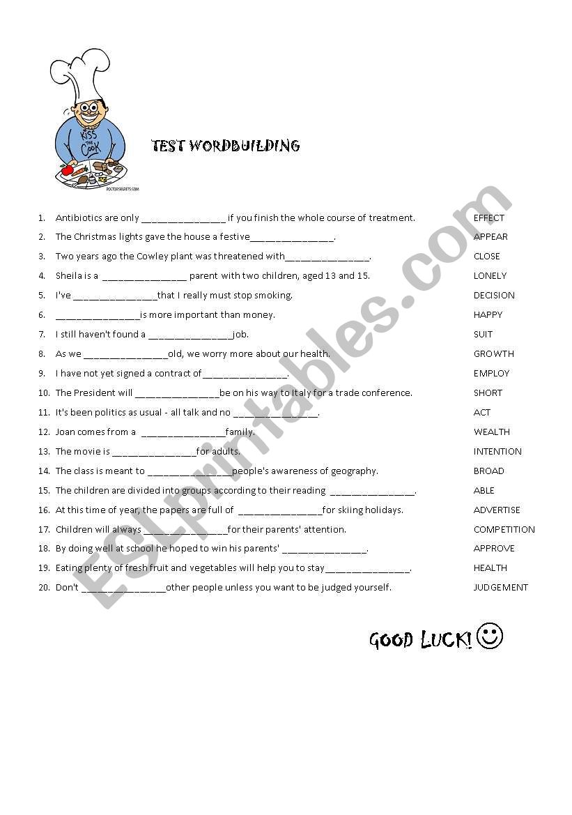 Test_wordbuilding worksheet