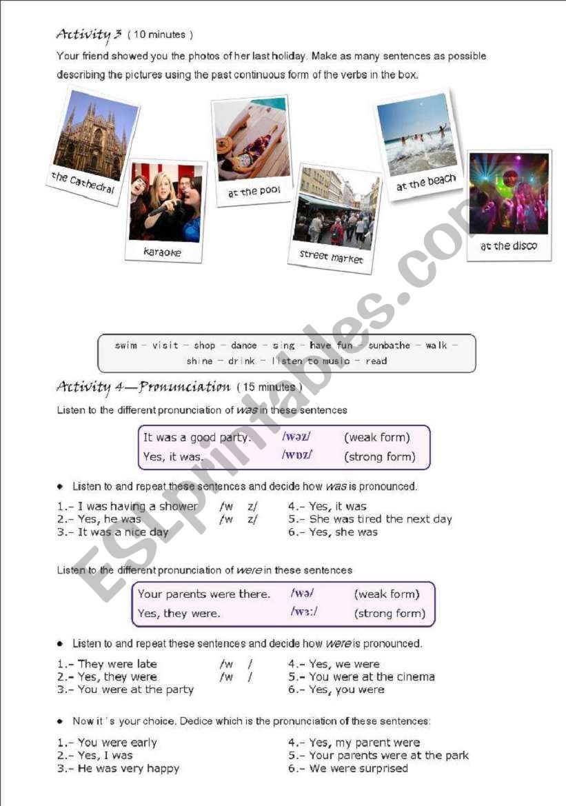 PAST CONTINUOUS (2/2) worksheet