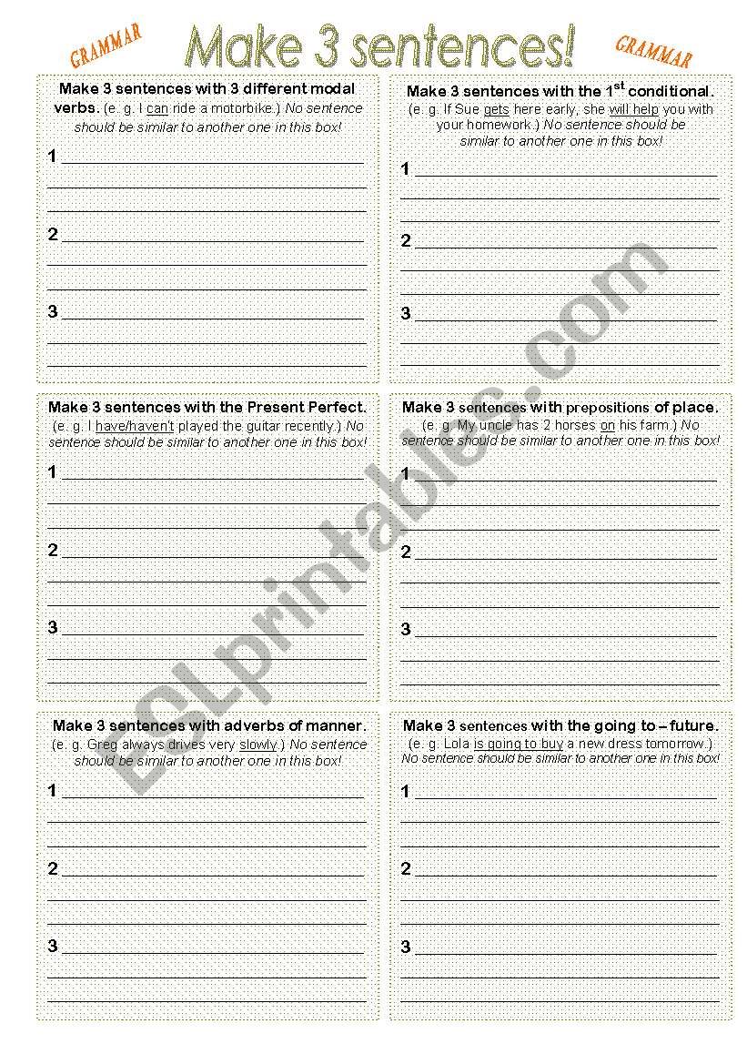 classroom competition; writing correct sentences; grammar game; tenses, adverbs, prepositions; B&W VERSION INCLUDED AND EDITABLE!!