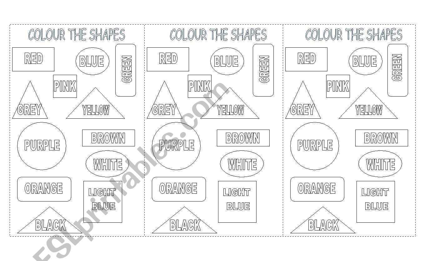 colours worksheet