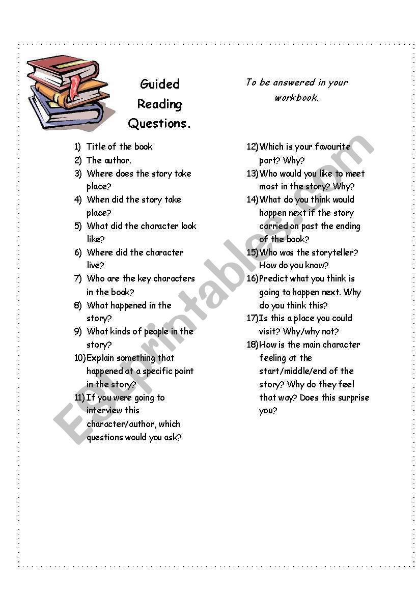 guided reading questions worksheet