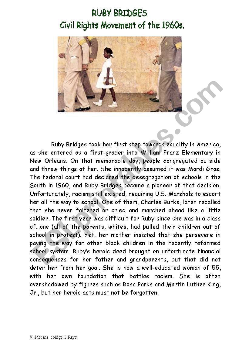 FACT FILE for Painting Norman Rockwell  Segregation at school