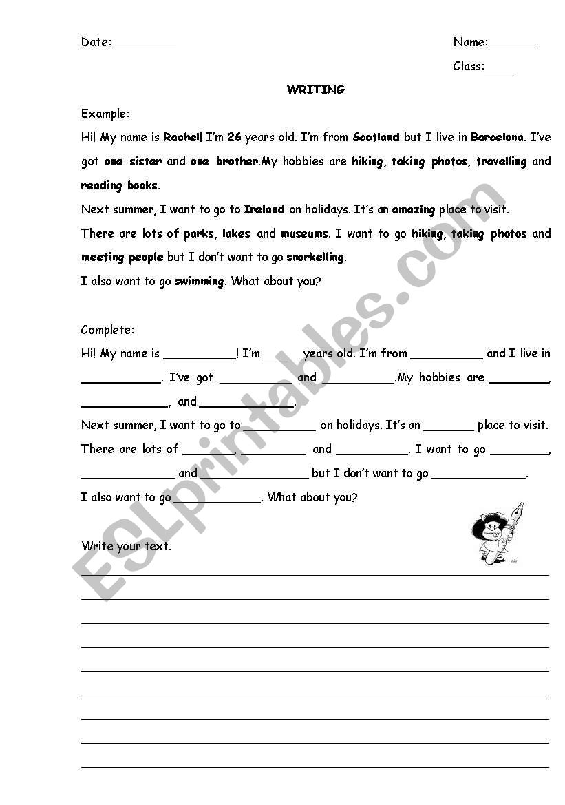 Introduce oneself! worksheet