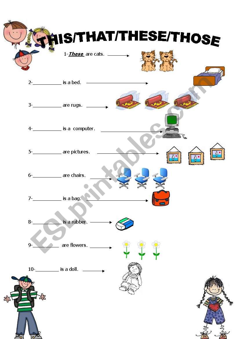 this/that/those/these worksheet