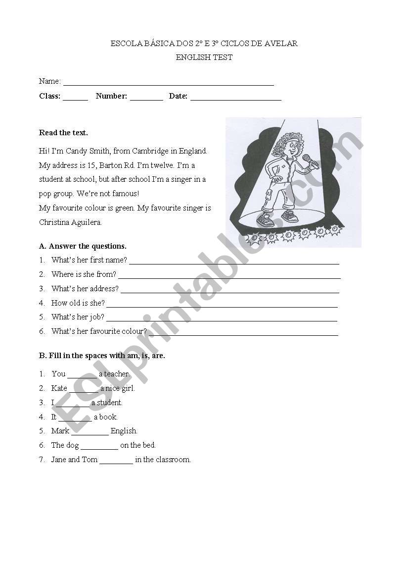 simple present to be, jobs worksheet