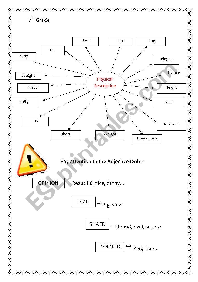 Physical description and adjective order