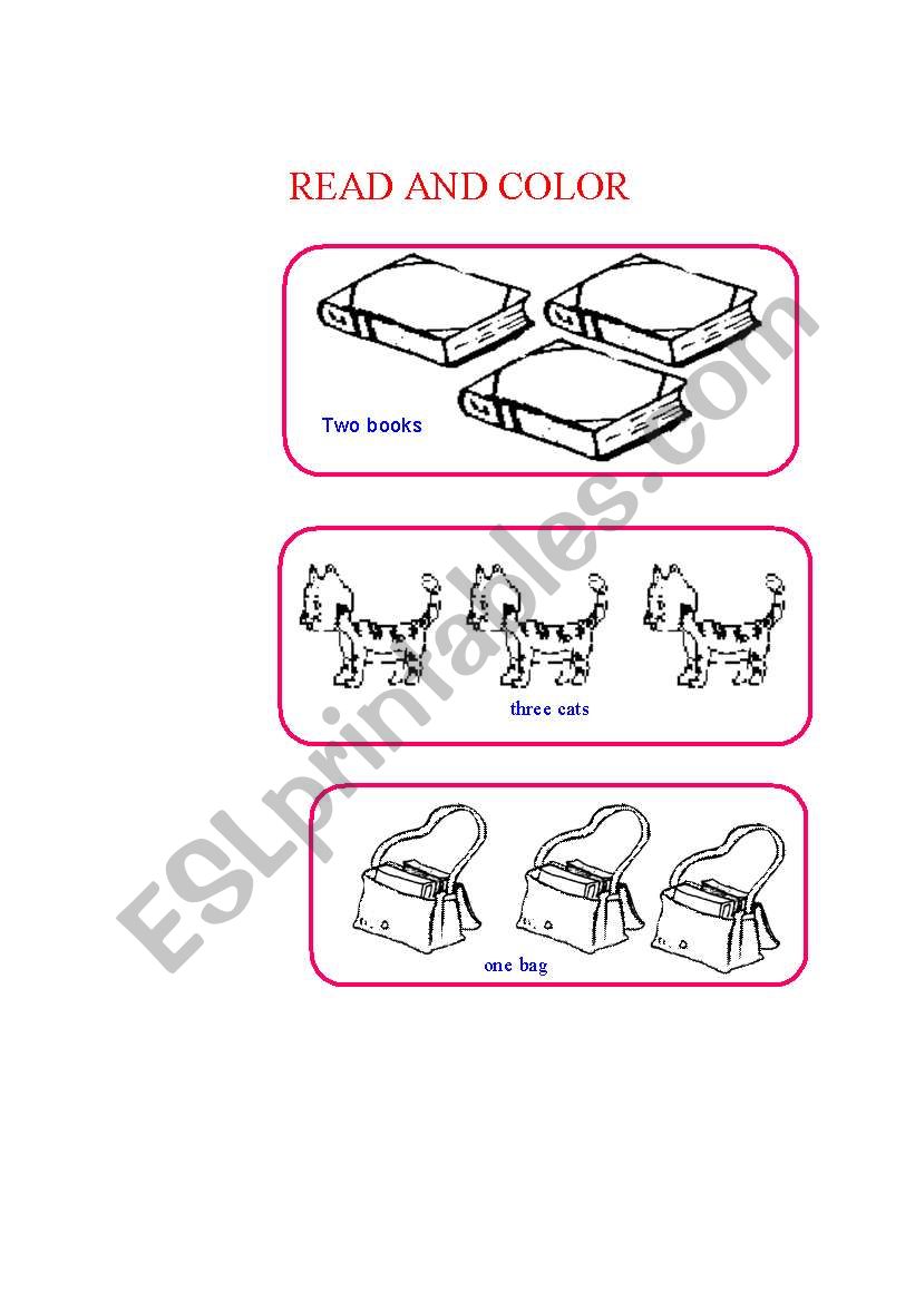 READ AND COLOR worksheet