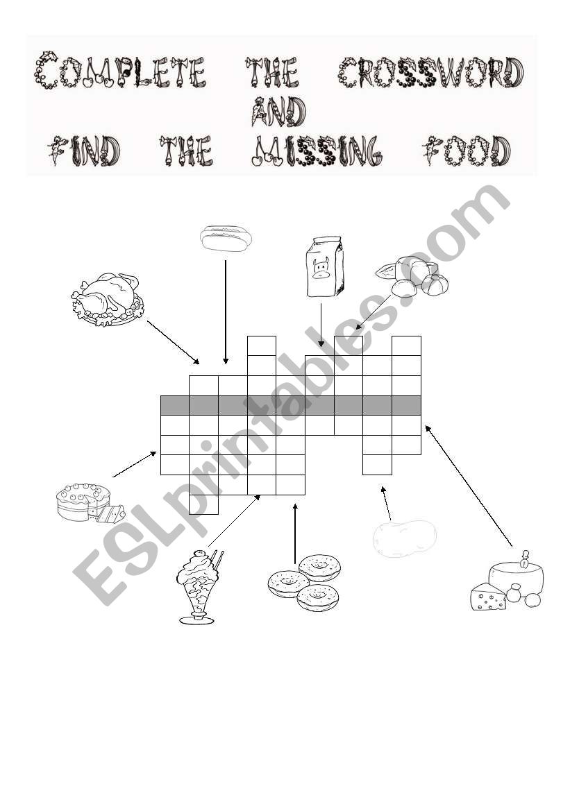 FOOD GAME + KEY worksheet