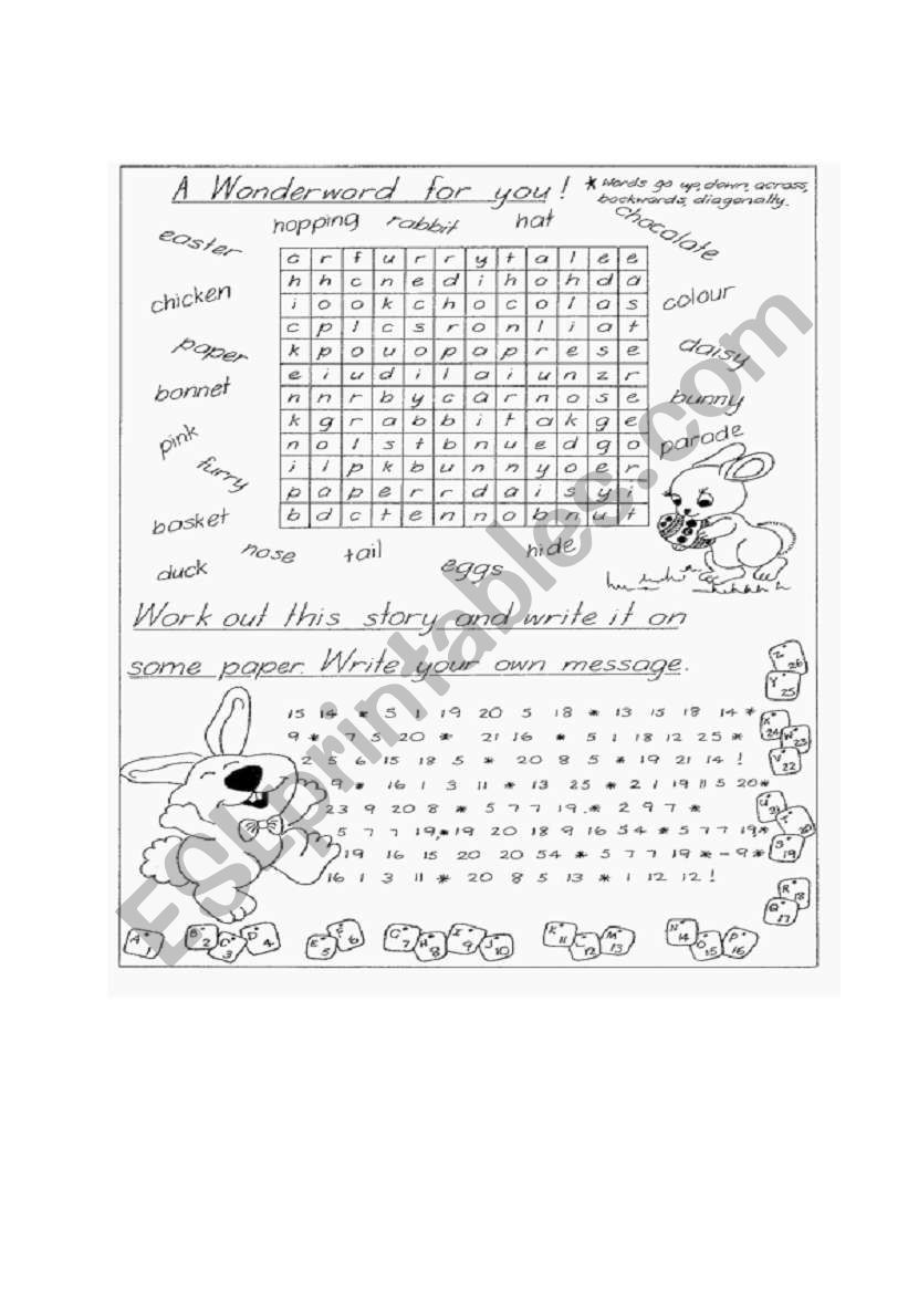 easter worksheet