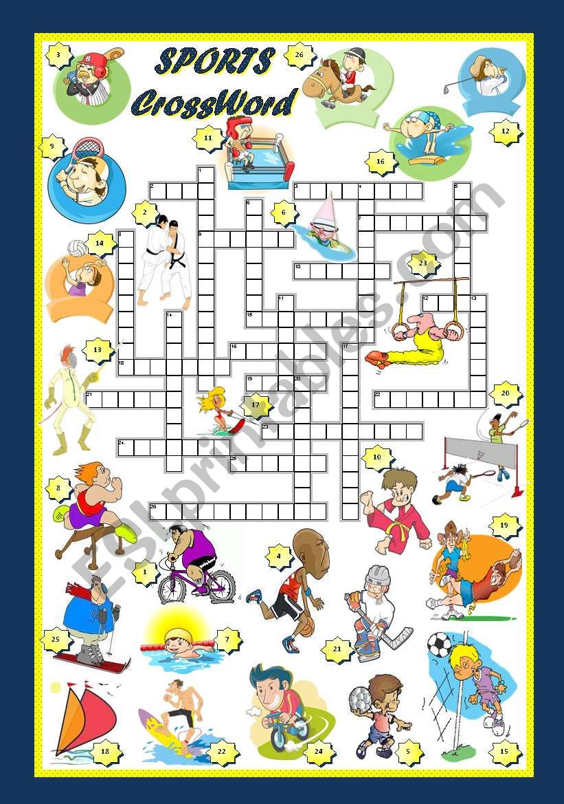 SPORTS - CROSSWORD worksheet