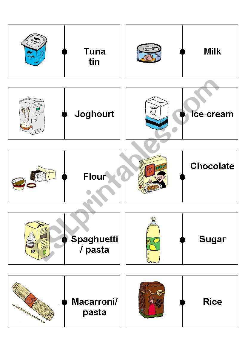 FOOD DOMINO worksheet