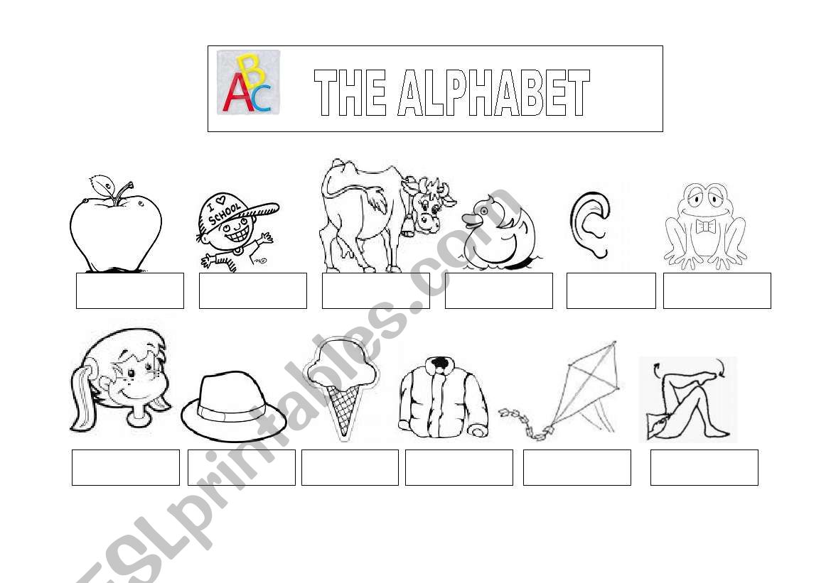 The alphabet worksheet