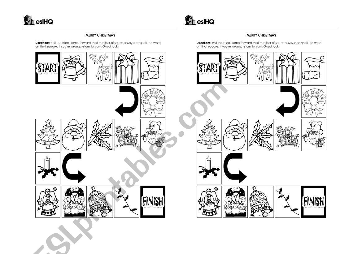 Christmas spelling  worksheet