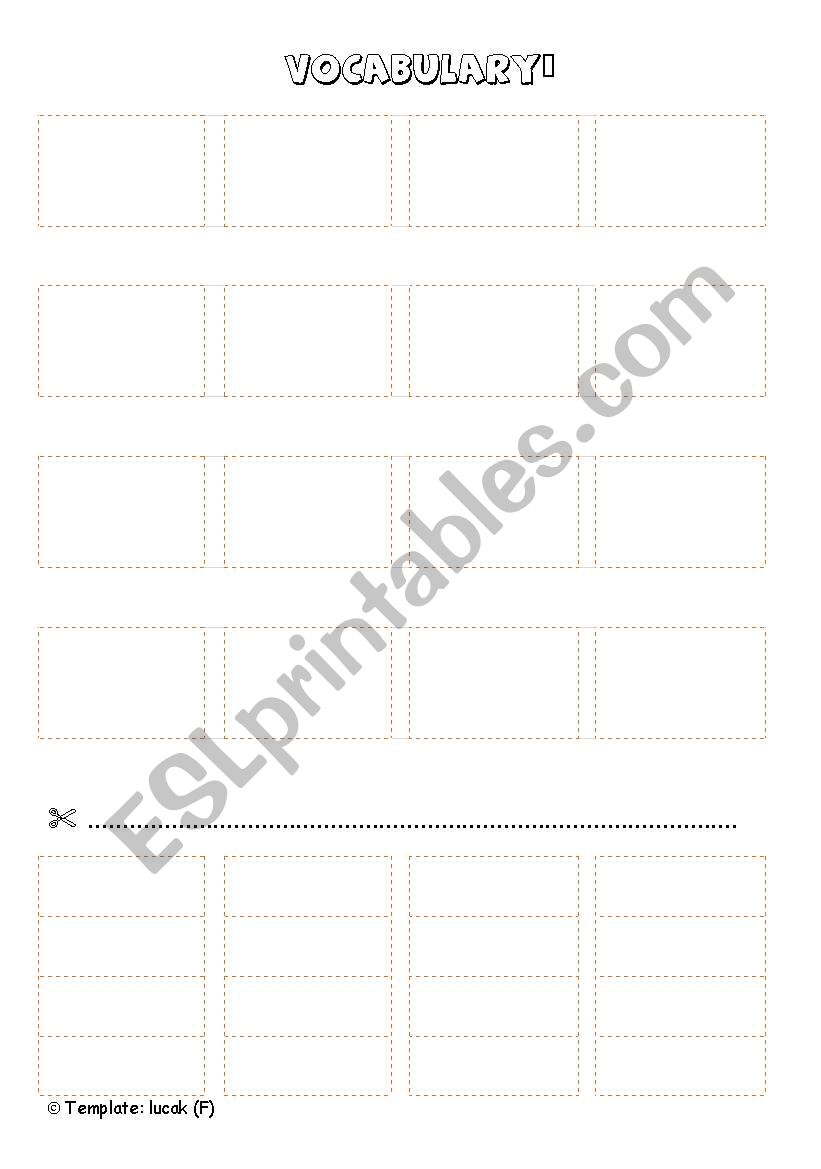 CUT AND PASTE TEMPLATE orange worksheet