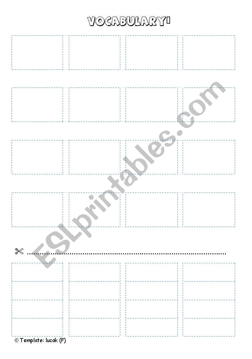 CUT AND PASTE TEMPLATE blue worksheet