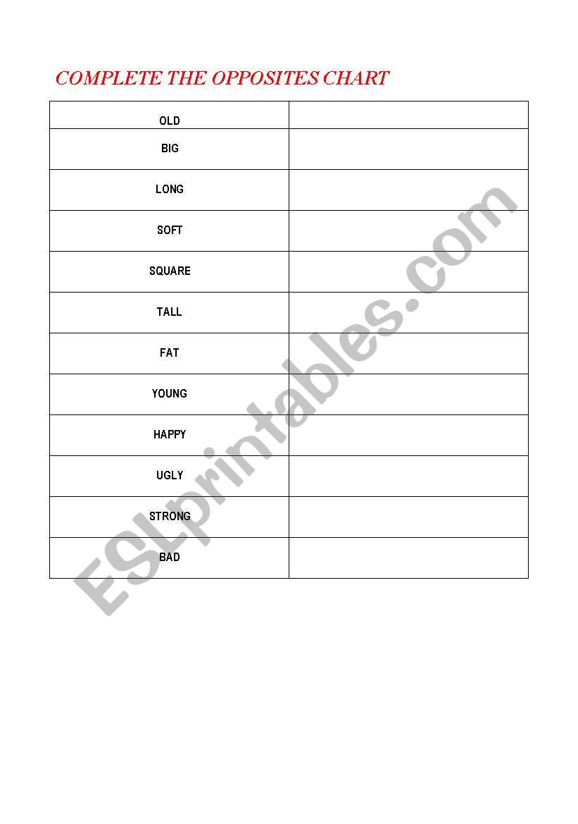 ADJECTIVES worksheet