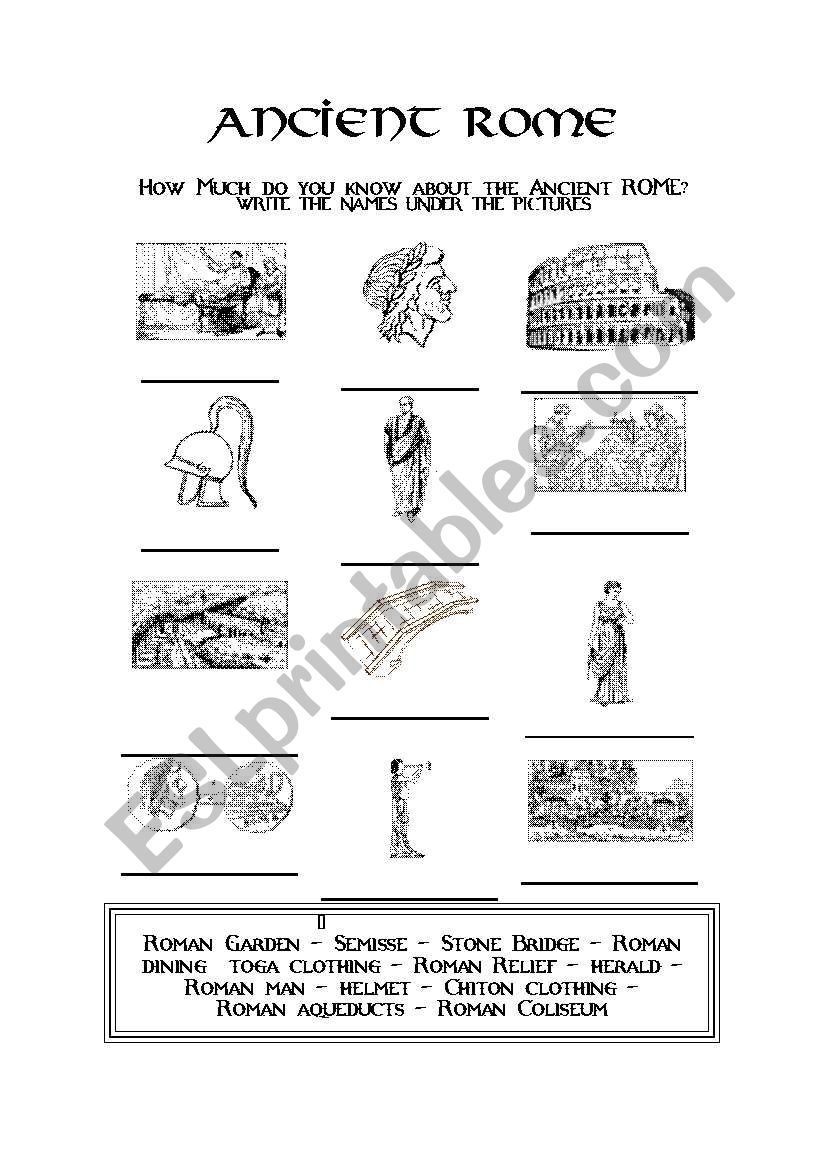 Ancient Rome worksheet