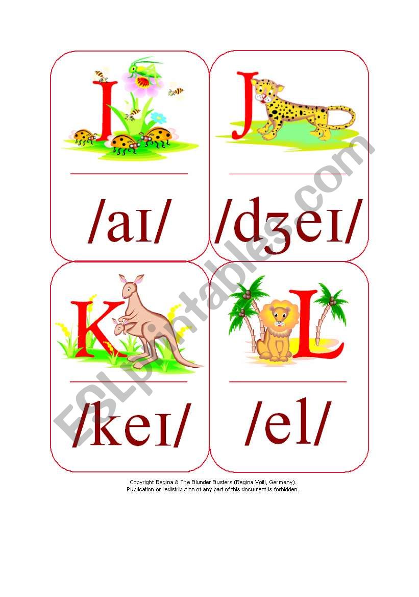 My Phonetic Animal Alphabet Flash cards 5/7
