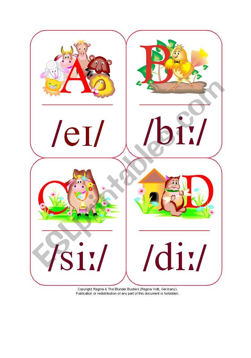 Phonetic Alphabet Flash Cards / My Phonetic Animal Alphabet Flash Cards 3 7 Esl Worksheet By Blunderbuster