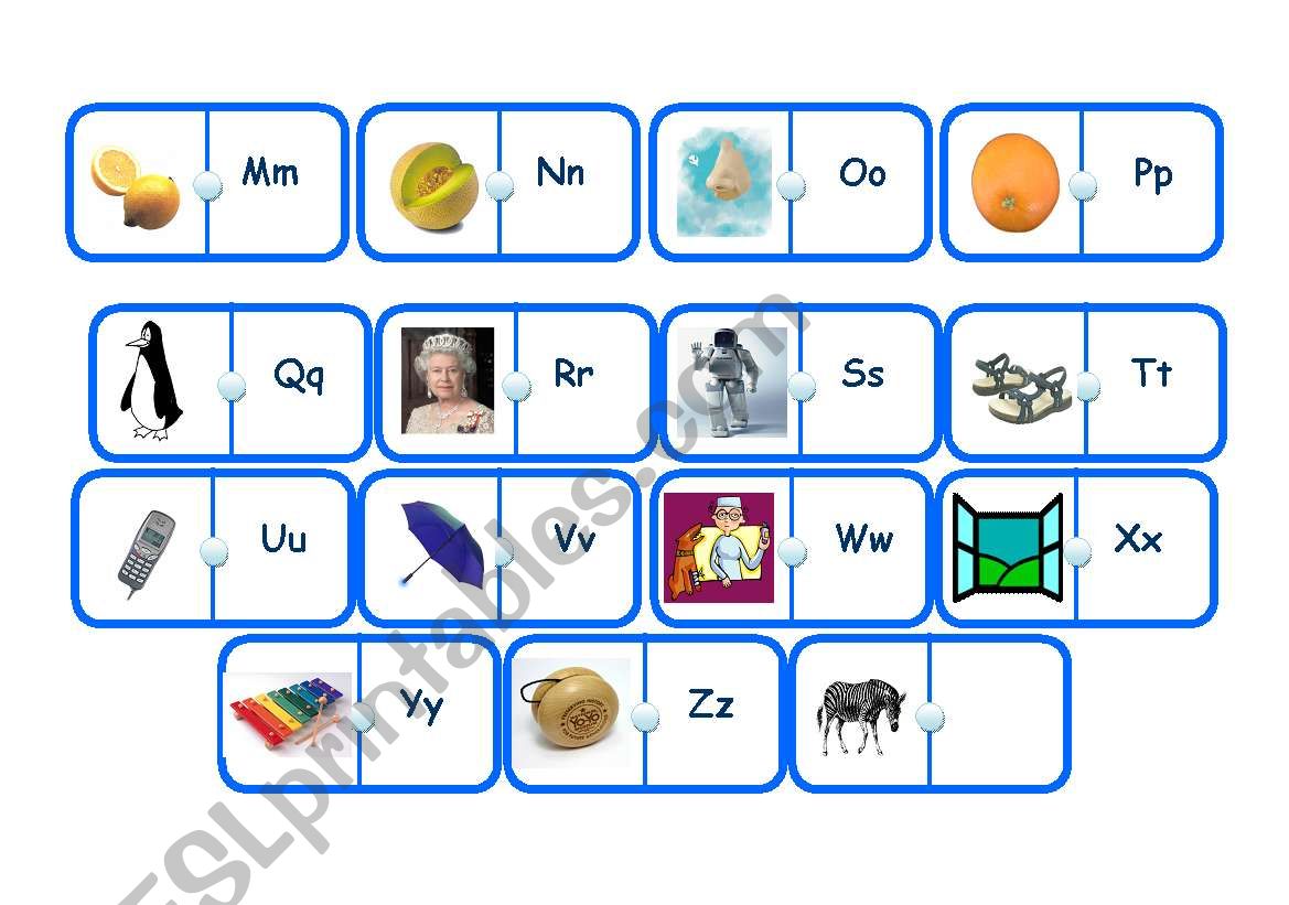 ABC Dominoes - part 2 worksheet