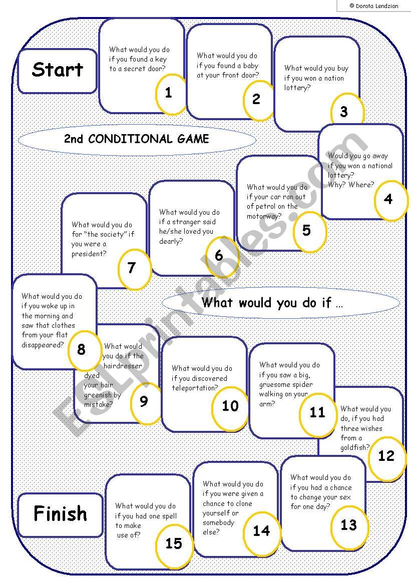 2nd CONDITIONAL - BOARD GAME worksheet