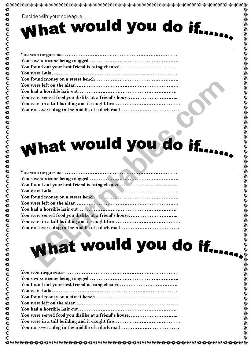 second conditional worksheet