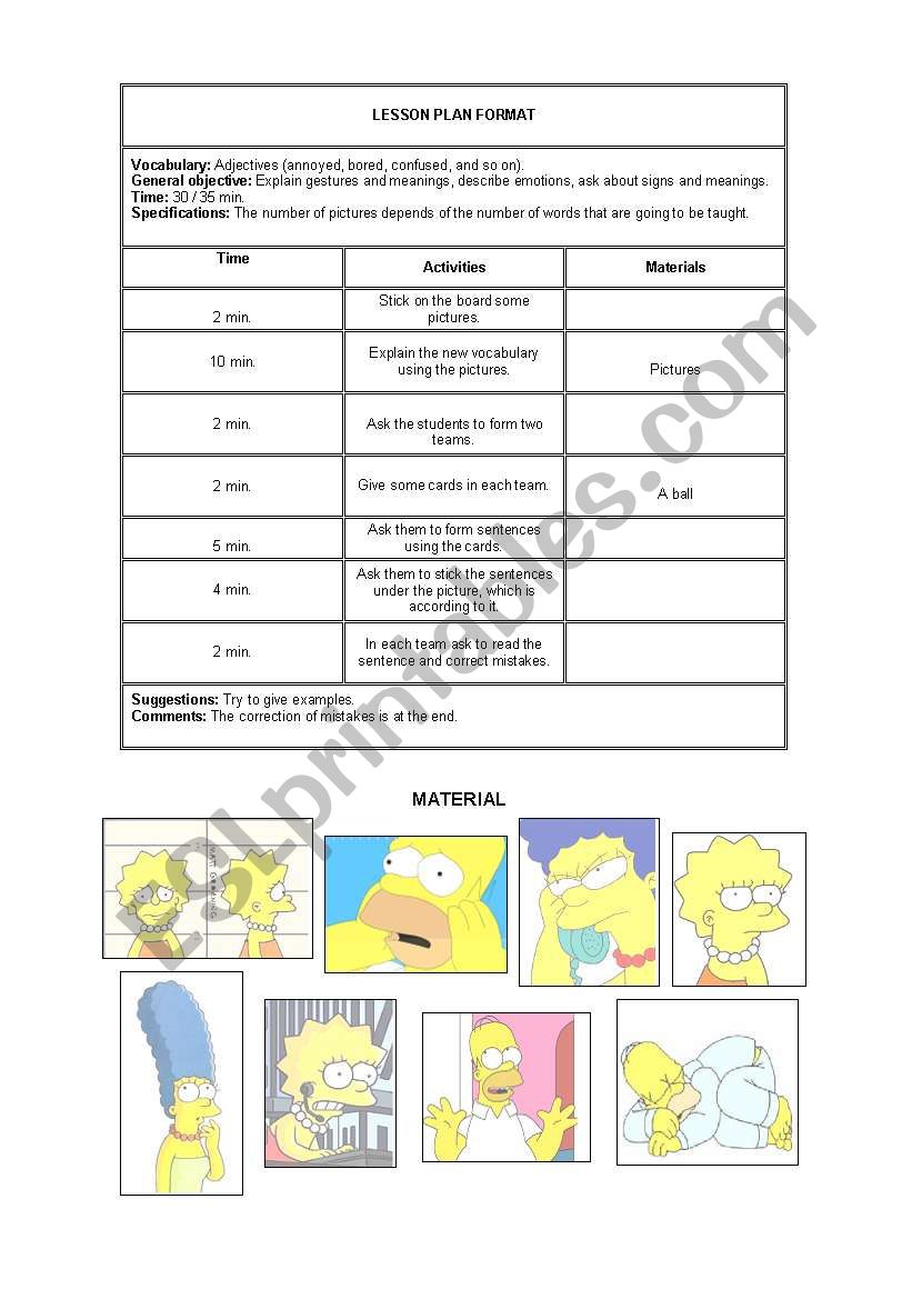 Vocabulary worksheet