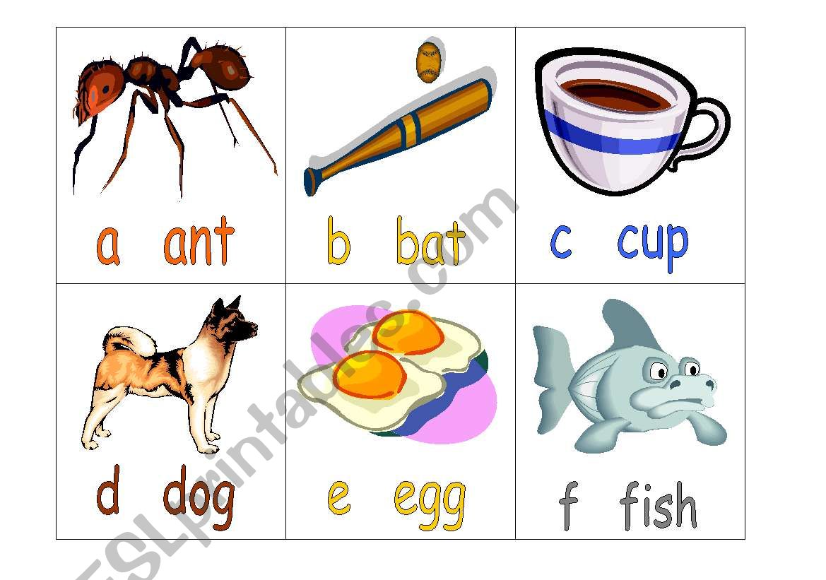 Alphabet cards worksheet