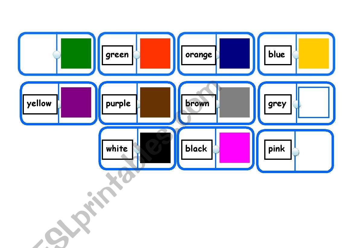 Color Dominoes worksheet