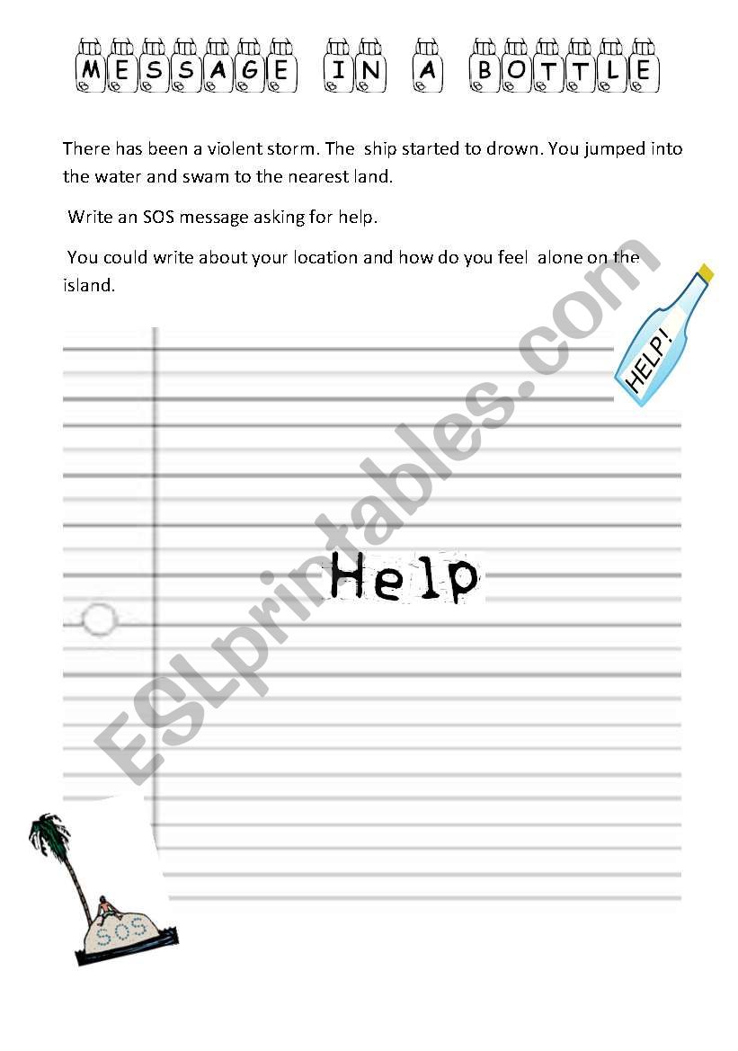 SOS  MESSAGE worksheet