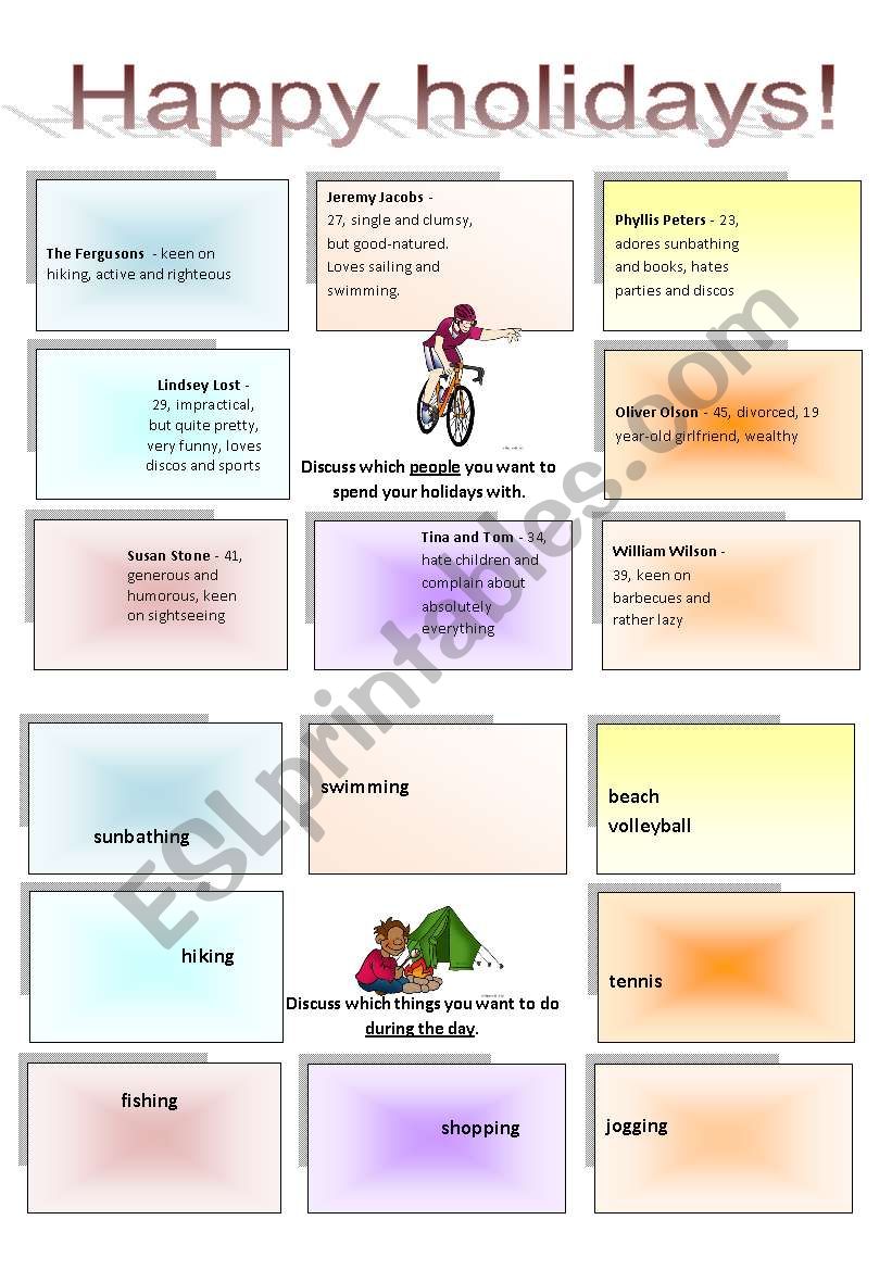 Discussion activity - Happy holidays 1