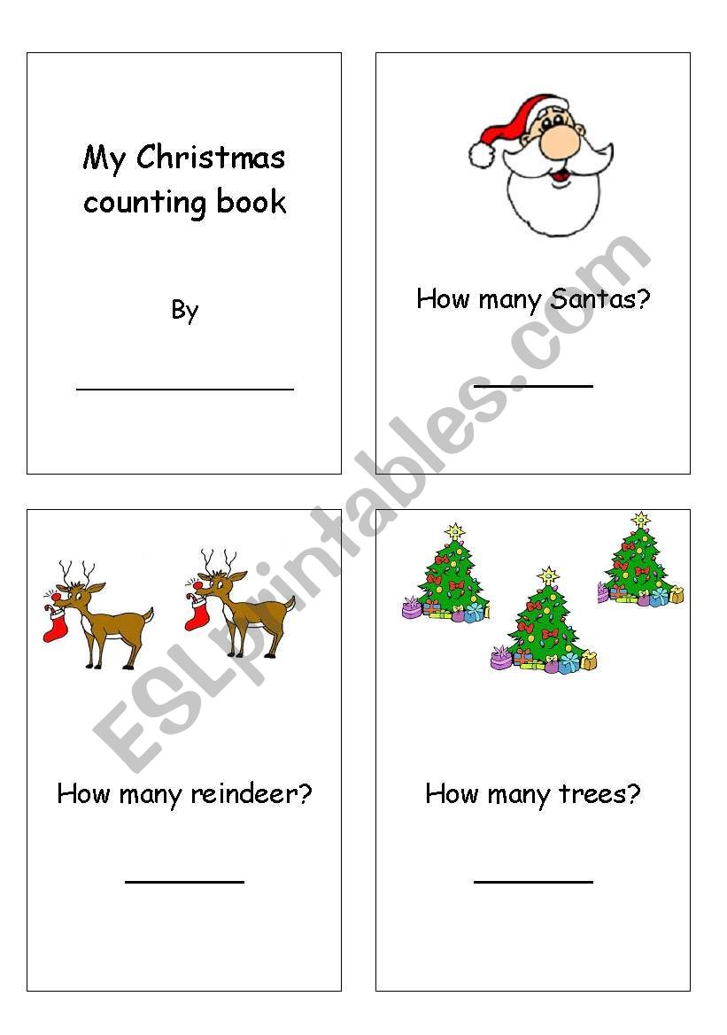 my christmas counting book worksheet