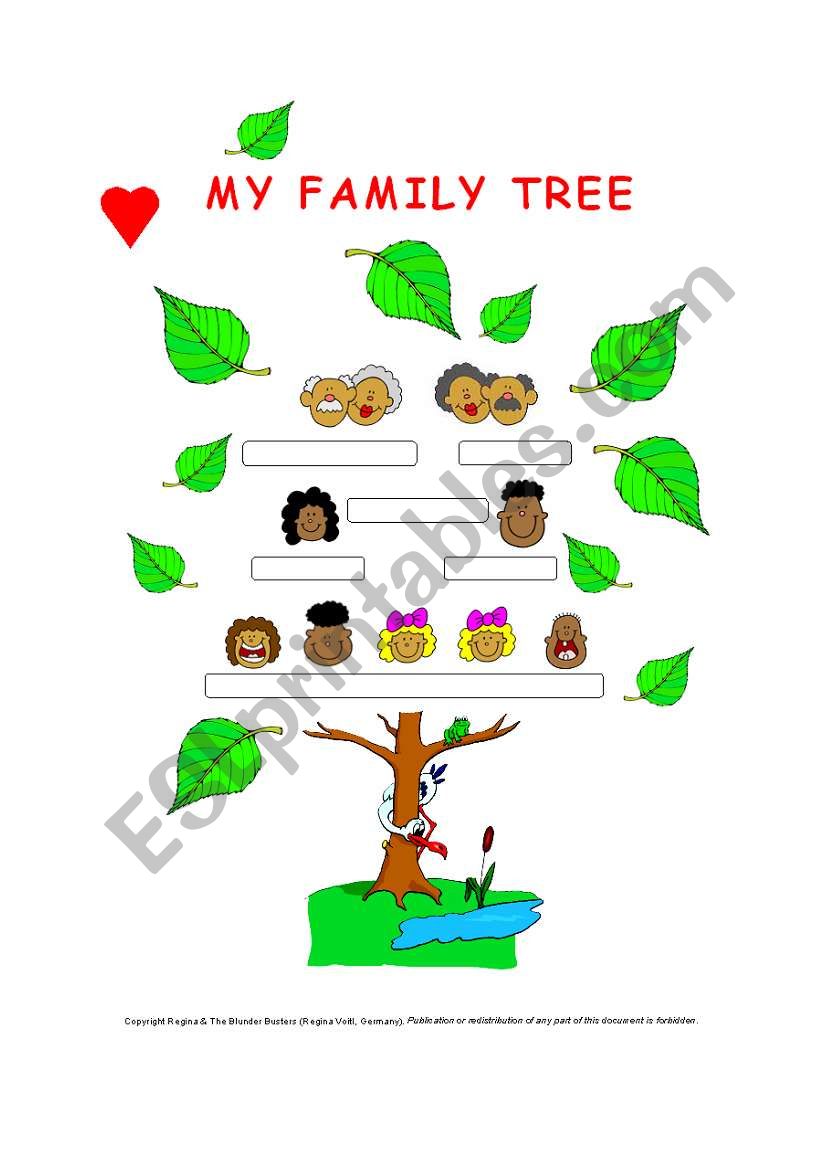 I Love My Family - Labeling Poster (Horizontal & Vertical Relationships) + Key