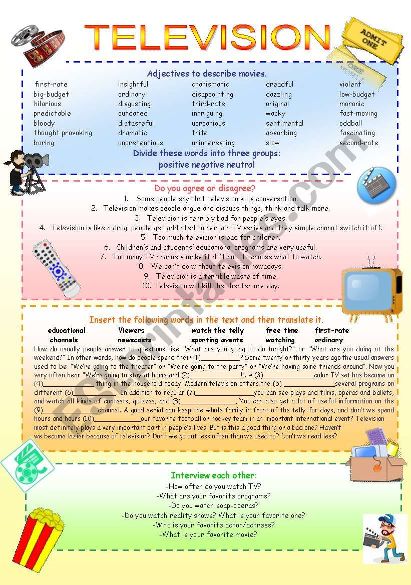 Television worksheet