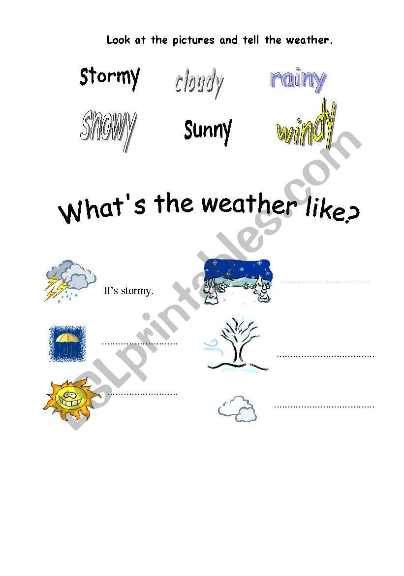 weather worksheet