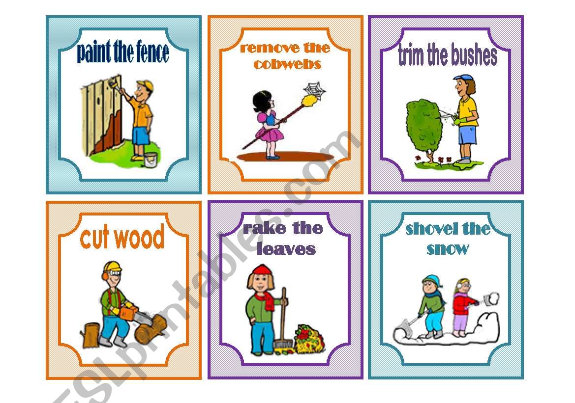 Household Chores - Flashcards (1/3)