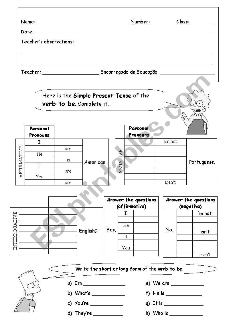 Grammar Test (verb to be and verb to have got)