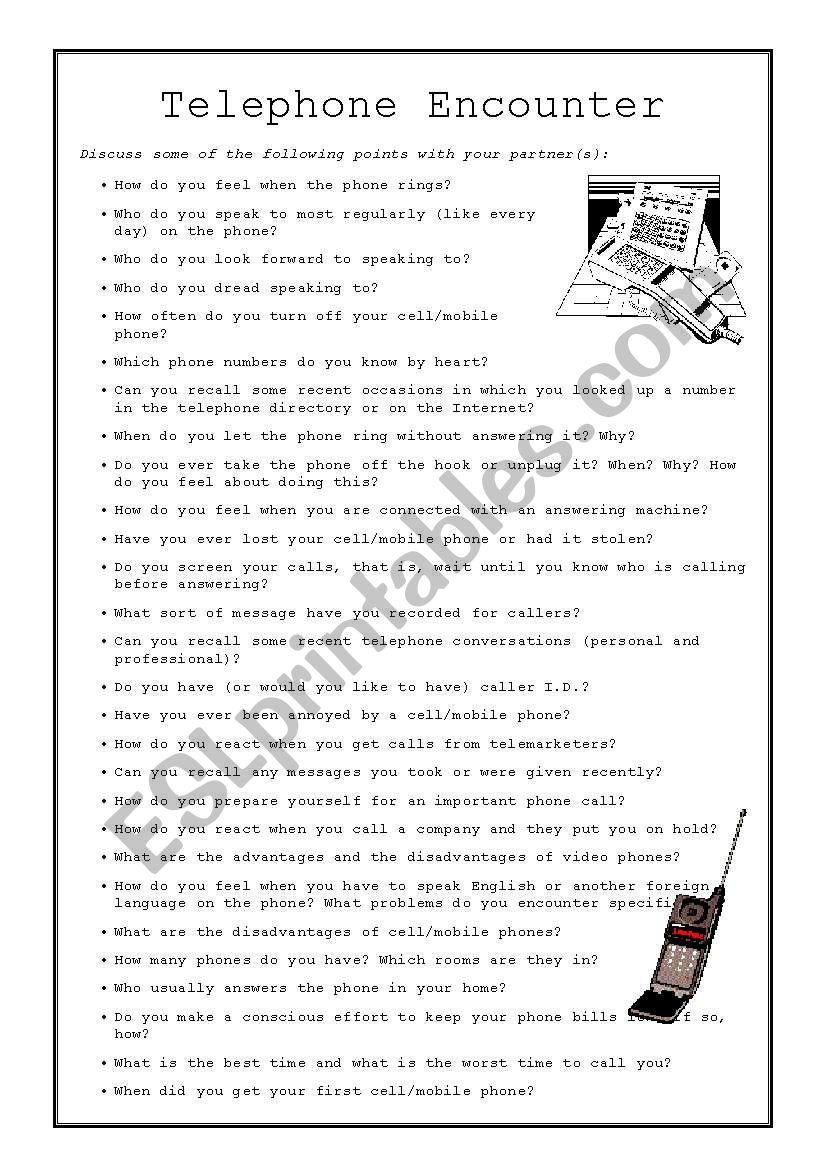 Telephone Encounter worksheet