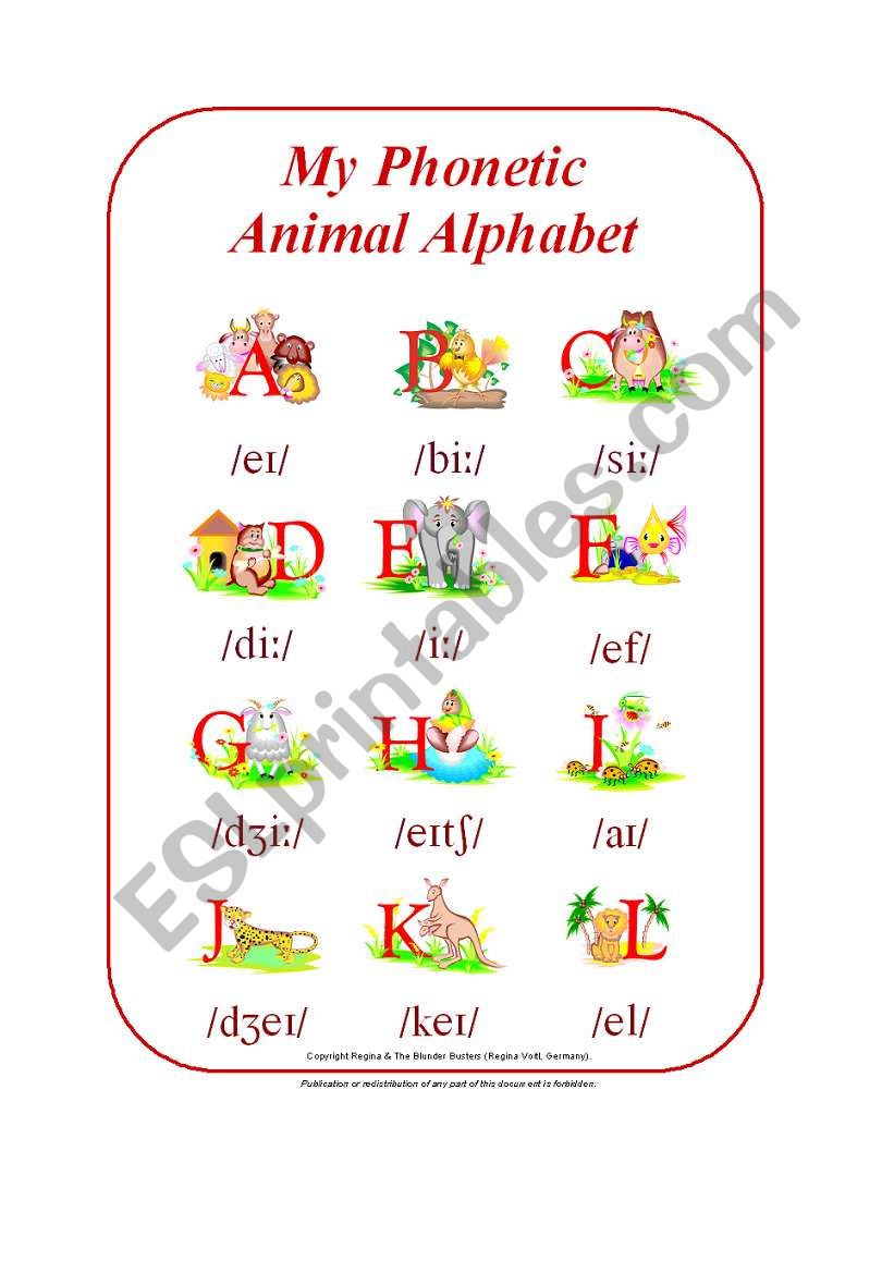 My Phonetic Animal Alphabet Part 1/2 (by blunderbuster)