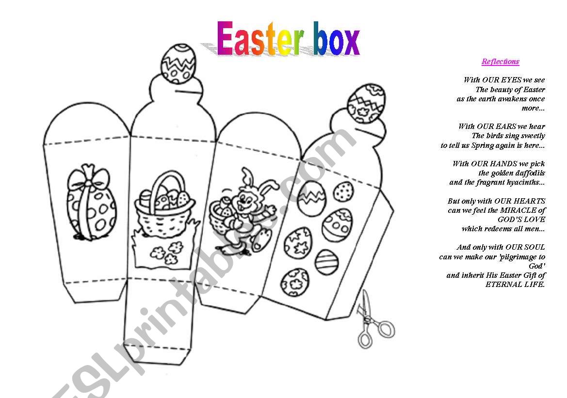 Easter Box worksheet