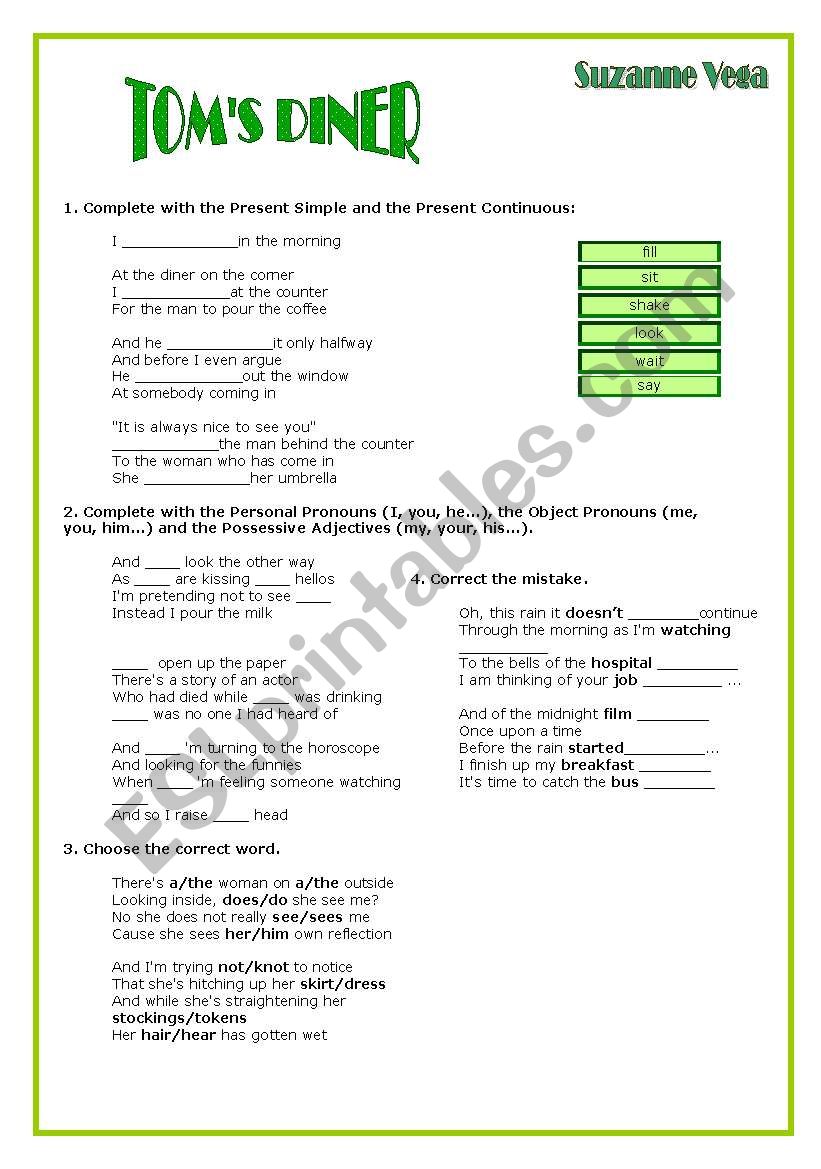 Suzanne Vega_ Toms finer worksheet