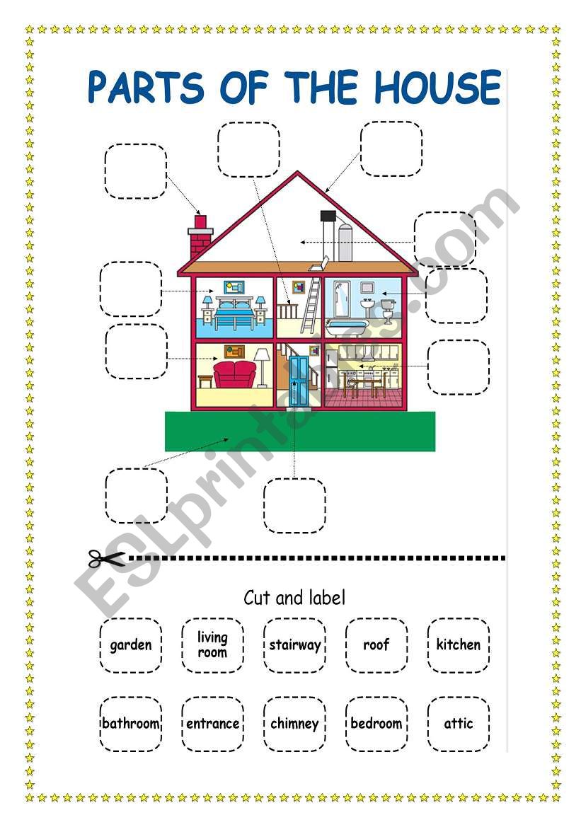 Rooms-Parts of the House worksheet