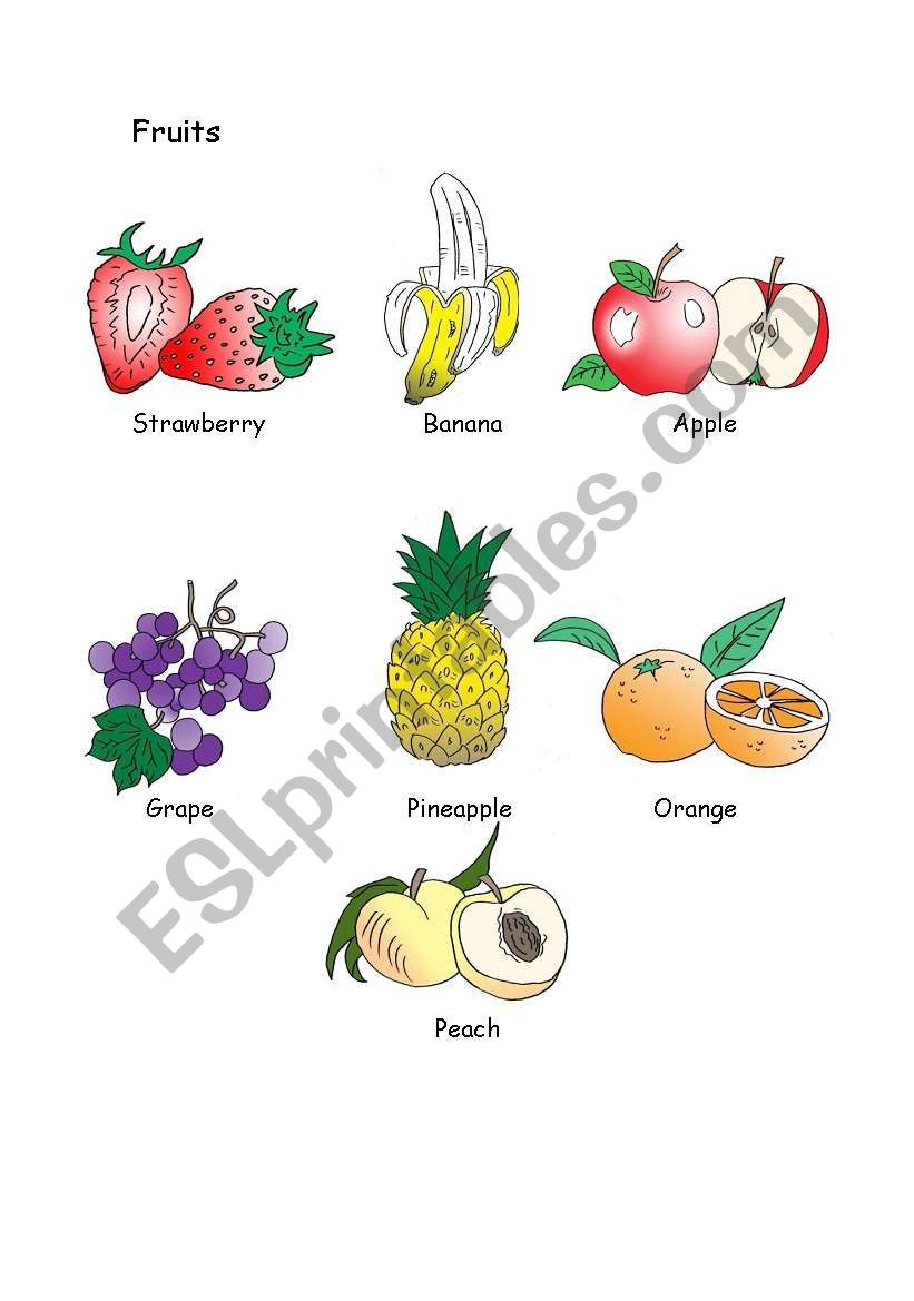 Fruits worksheet