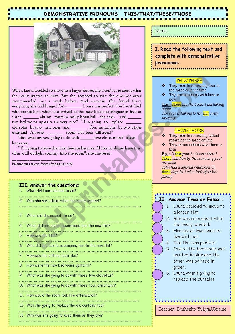 Demonstratives:this,these,that,those